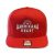 Americana Uncut Snapback Hat Red & White (One Size Fits All)